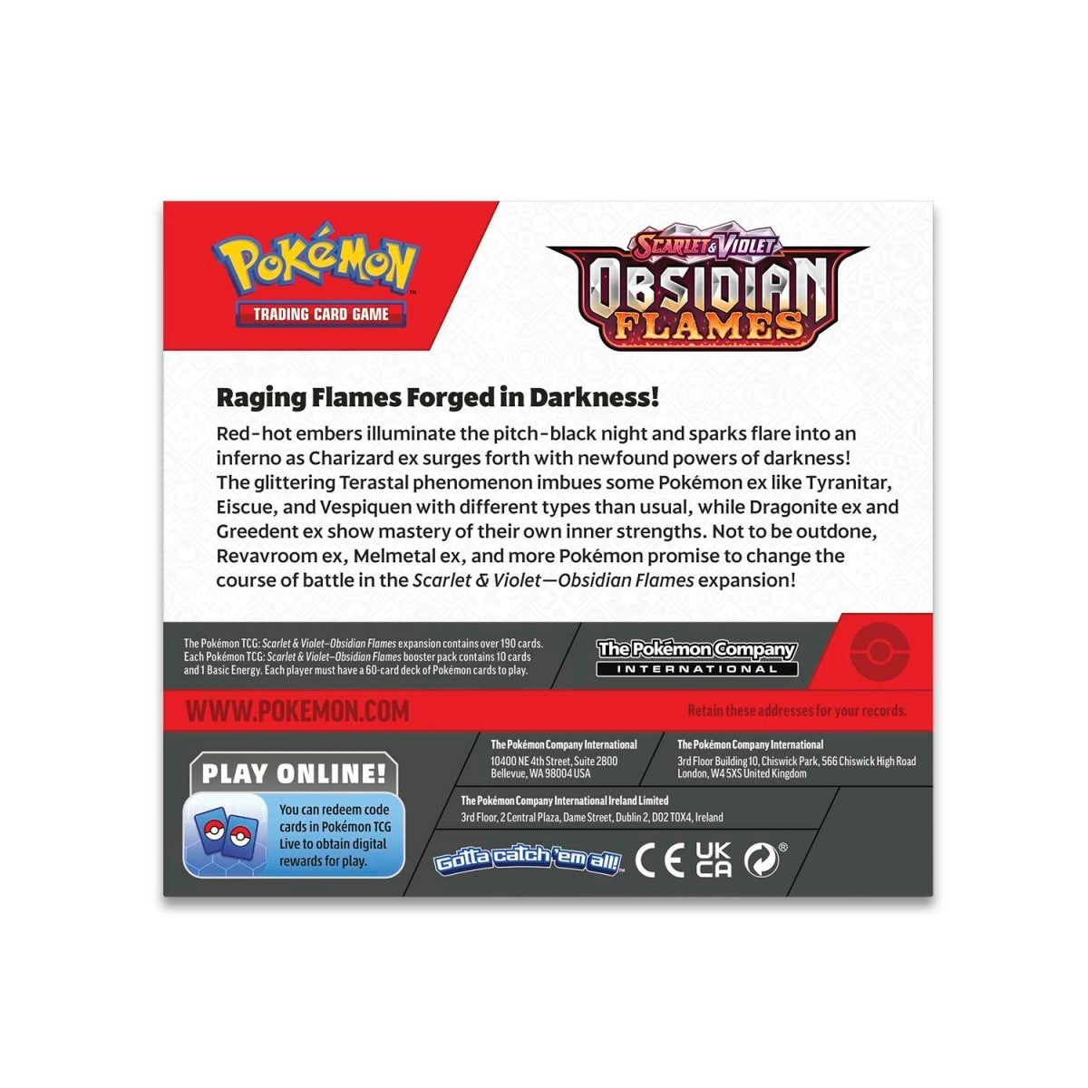 Pokémon Scarlet & Violet Obsidian Flames Booster Box